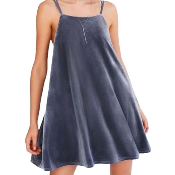 Kimchi Blue Strap Velvet Mini Dress in Size XS - Picture 1 of 15